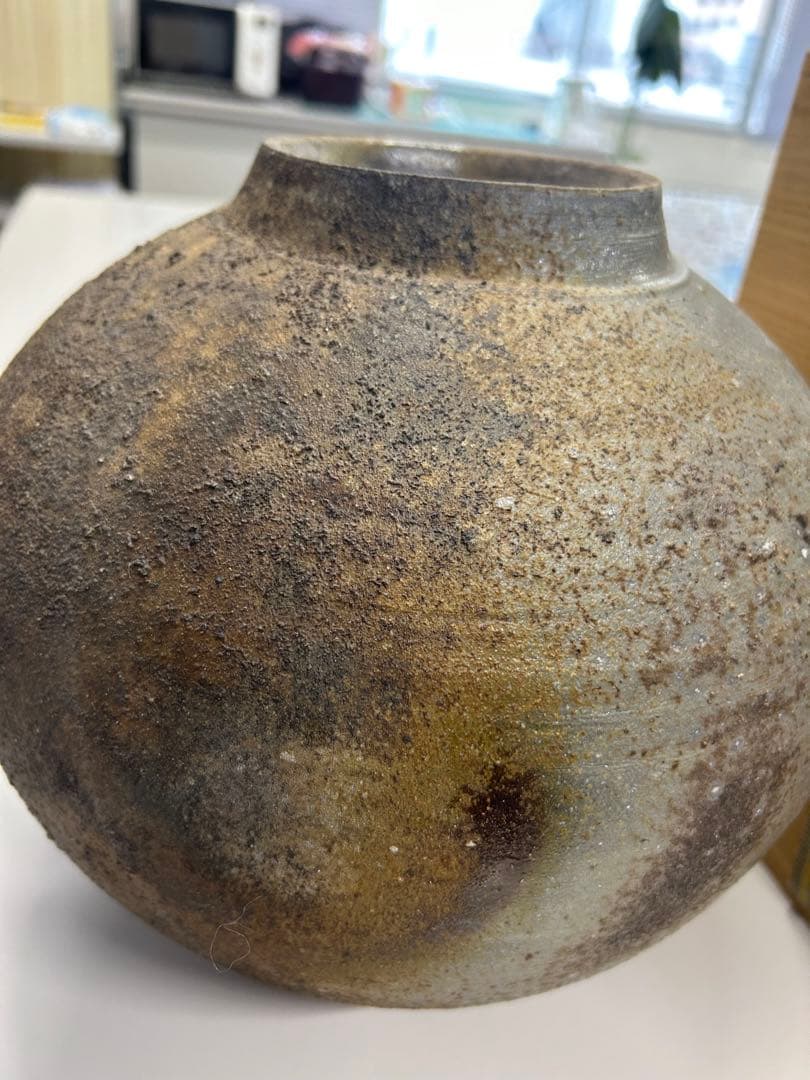 小山一草 備前焼 花器 箱あり