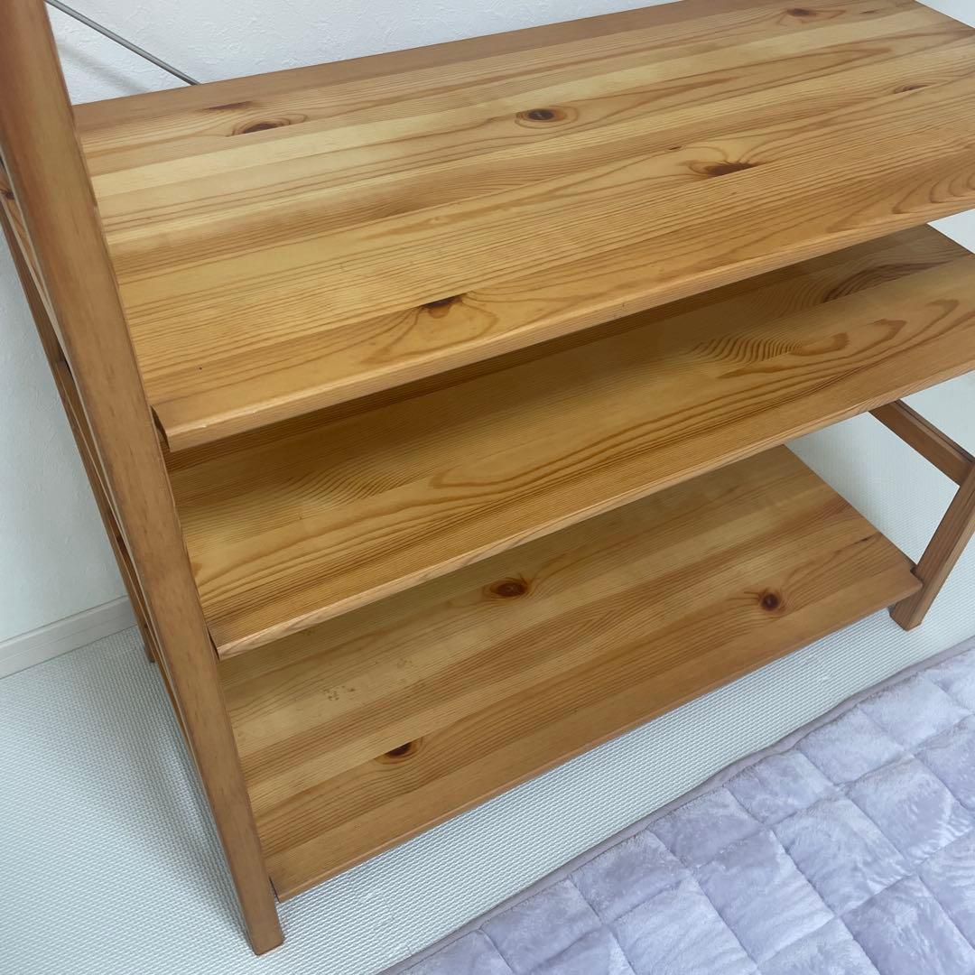 無印　パイン材ユニットシェルフ　幅86センチ