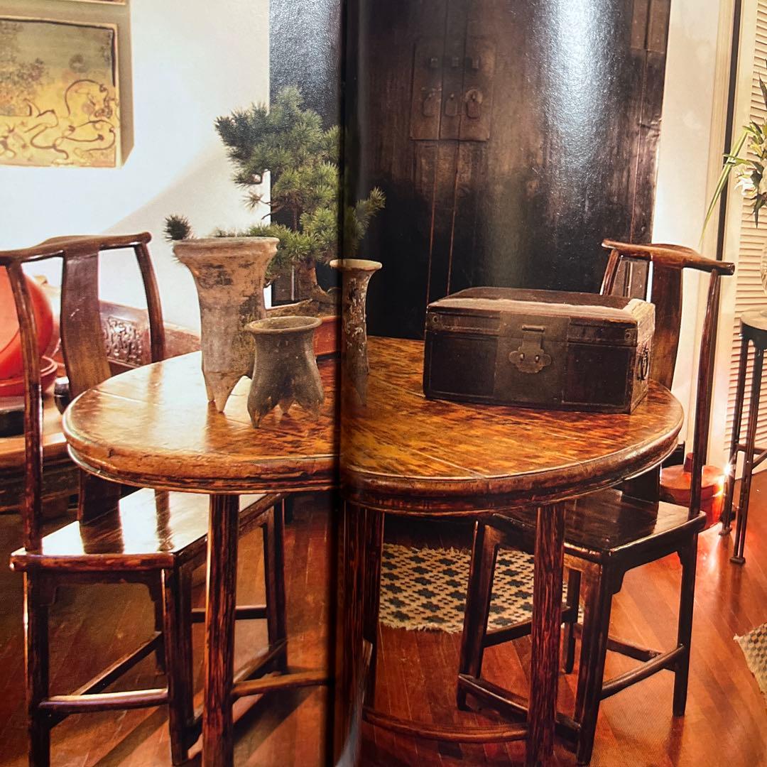 中華民国1910'sアンティーク3点セットの内のテーブル　上海租界