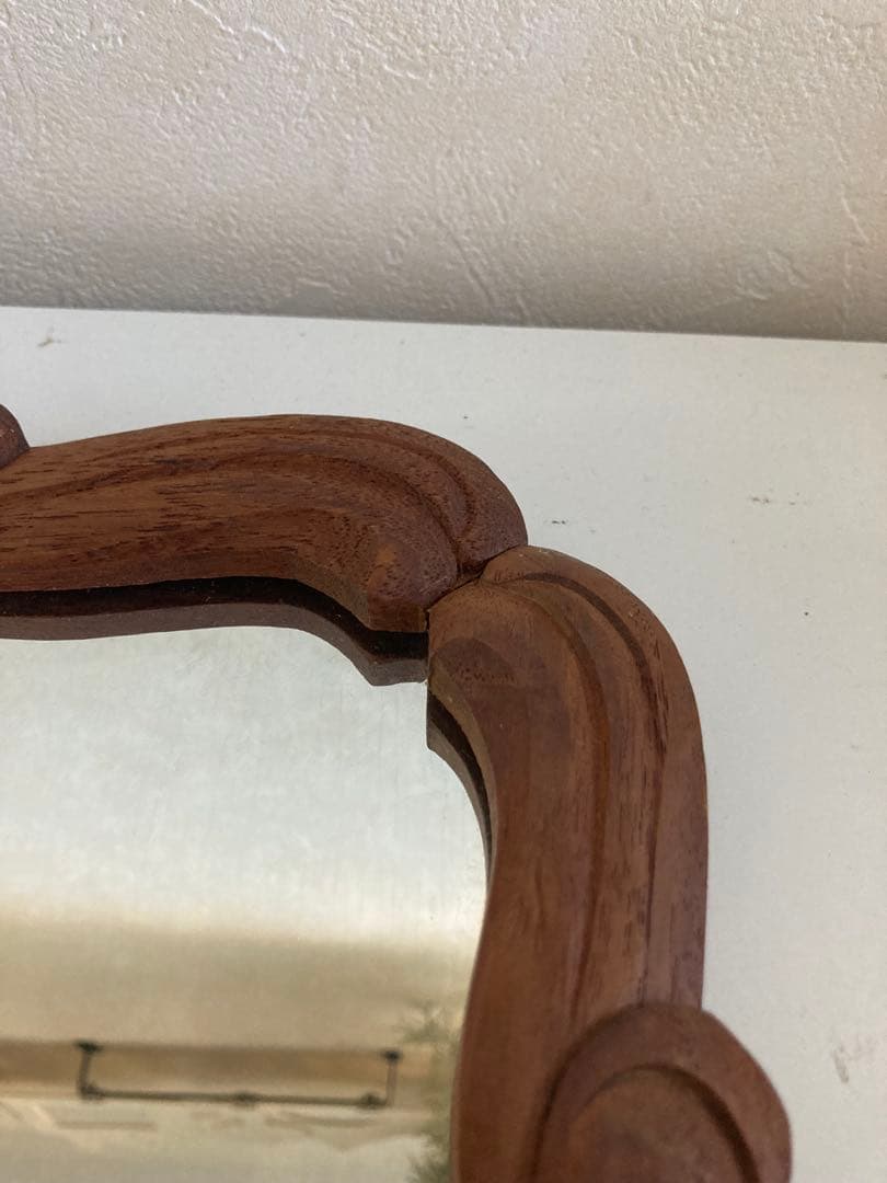 アンティーク ウォールミラー/鏡/ヴィンテージ　46.5×36