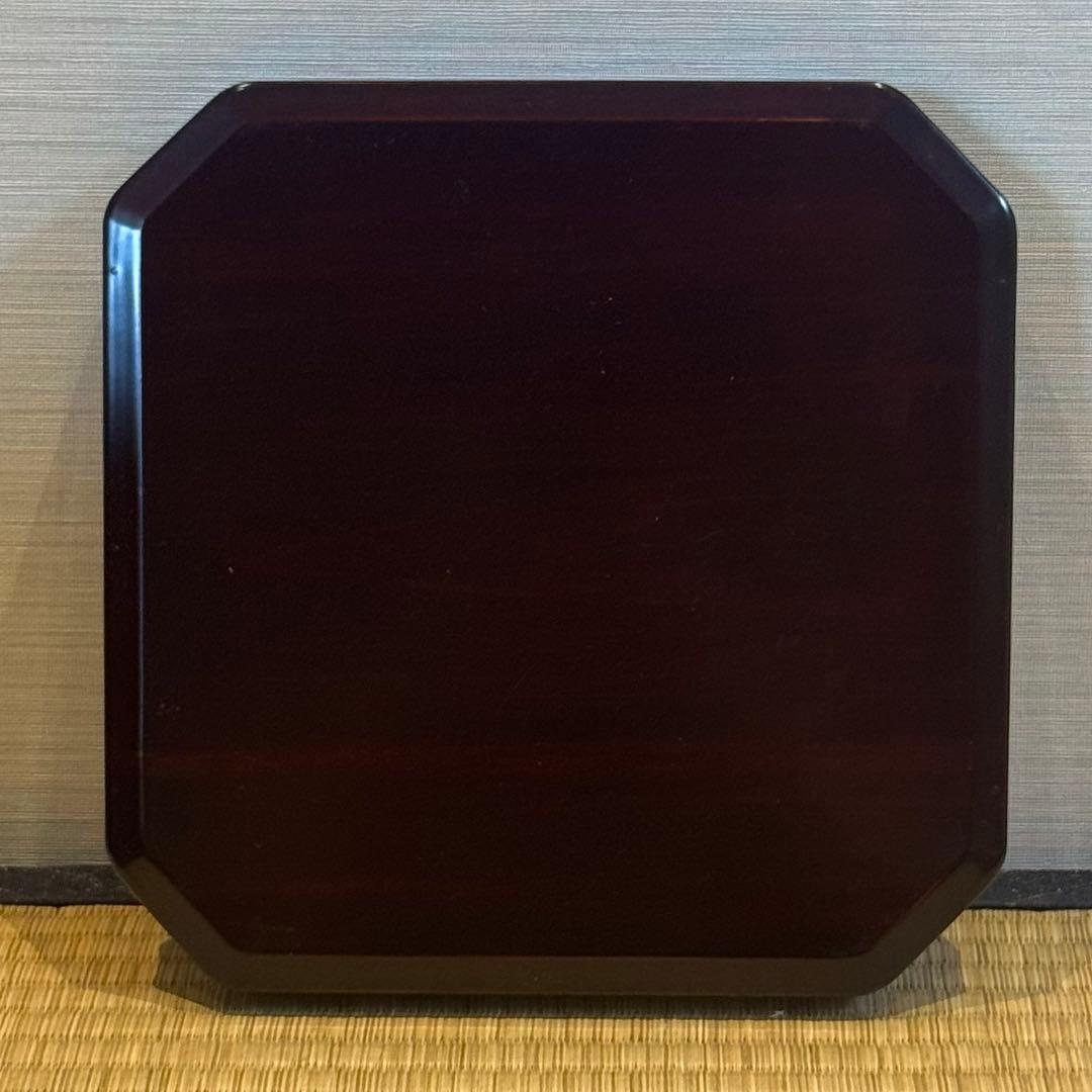 大徳寺形 溜塗 縁高 5客 共箱 弁当箱 茶懐石道具 木製漆器