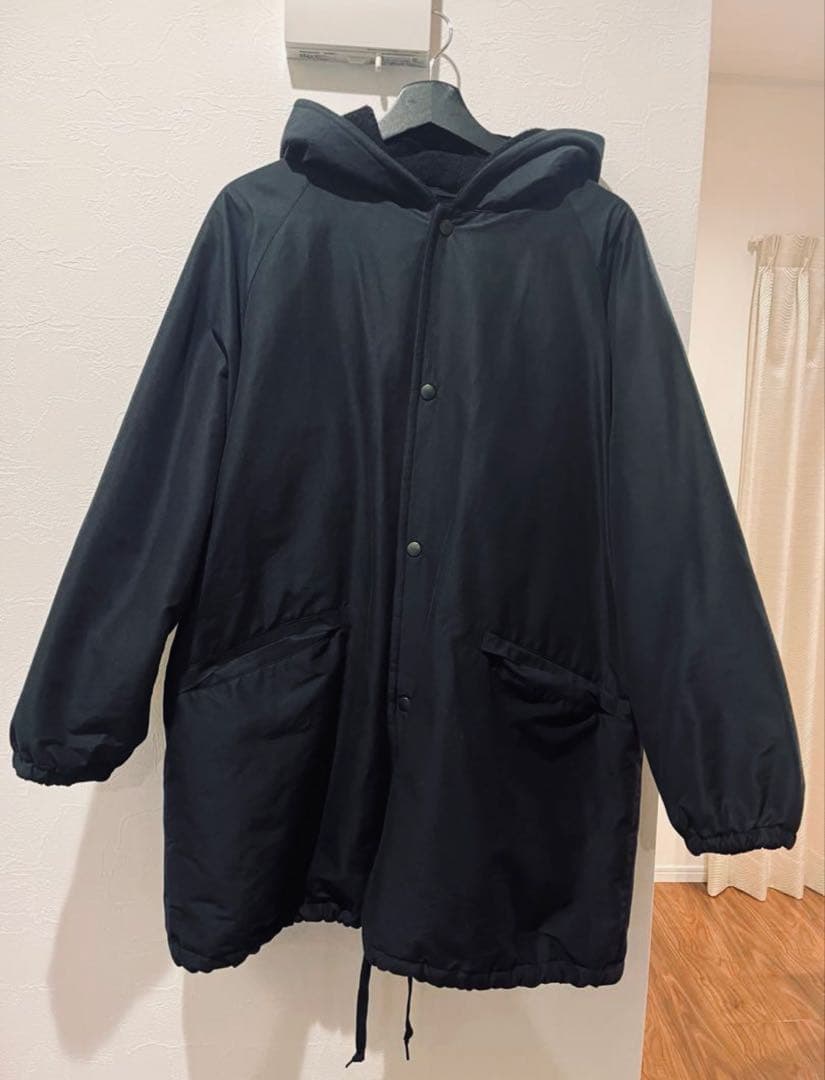 【 COMOLI 】20AW コットンシルクフーデッドコート size 1