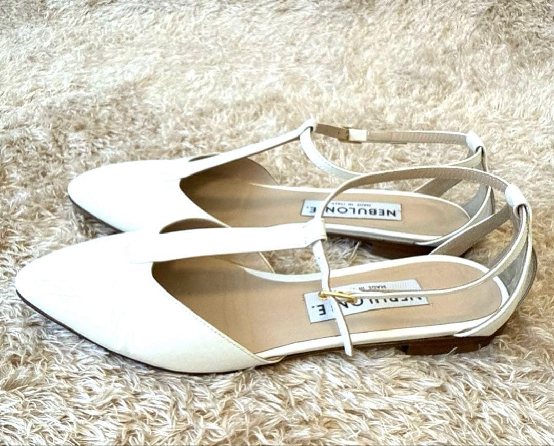 【未使用級】NEBULONI.E アンクルストラップフラットパンプス