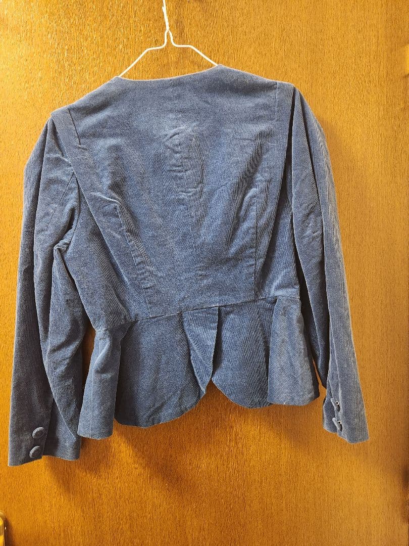 コーデュロイノーカラーネイビージャケット