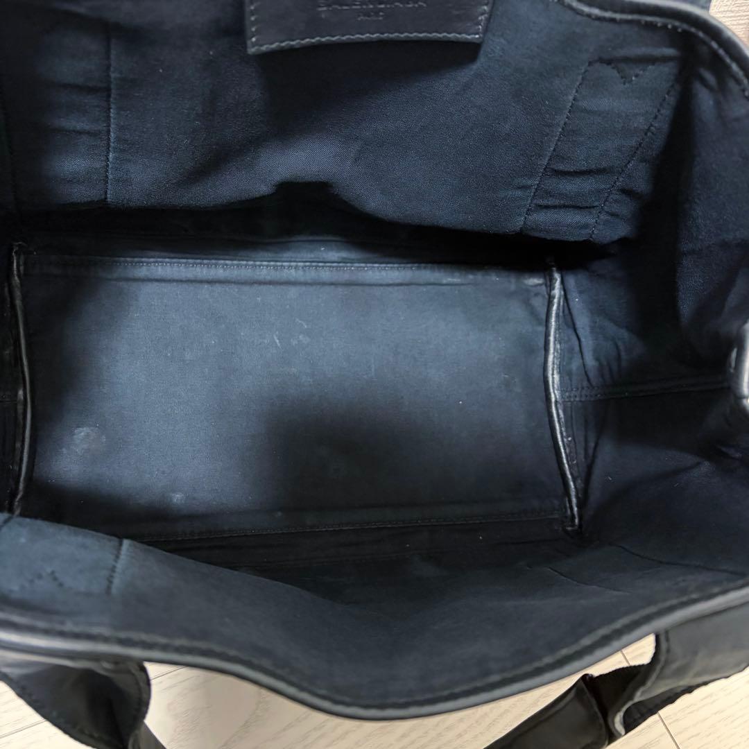 ✨美品✨バレンシアガ　ネイビーカバスS　ハンドバッグ　キャンバス　ポーチ　黒