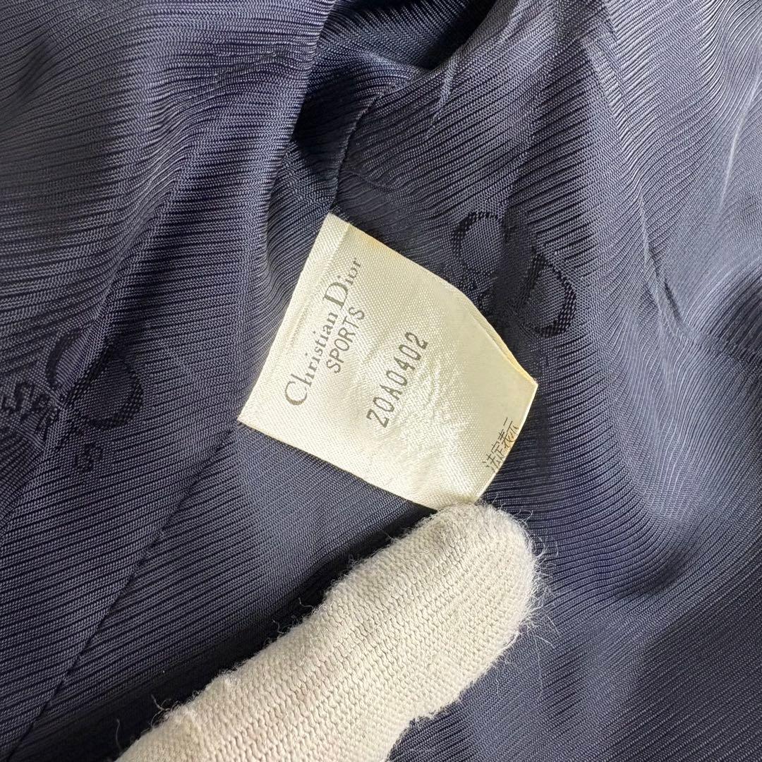 Christian Dior 紺ブレ CDロゴ 金ボタン エンブレムワッペン