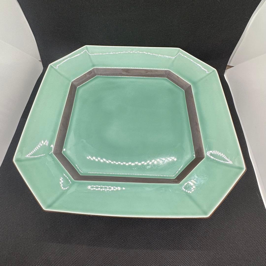 未使用 深川製磁 百年庵 大皿 角皿 和食器