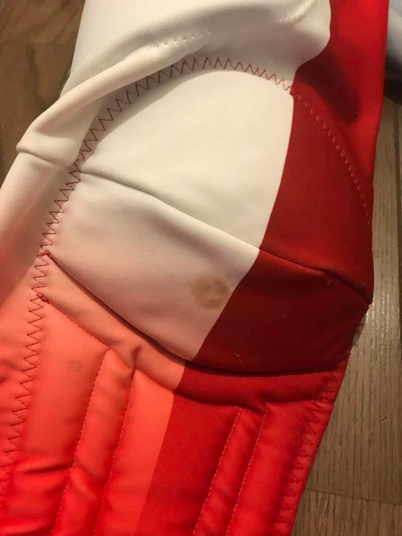 スキーレーシングスーツスーツ 競技用ワンピース ホワイト/レッド