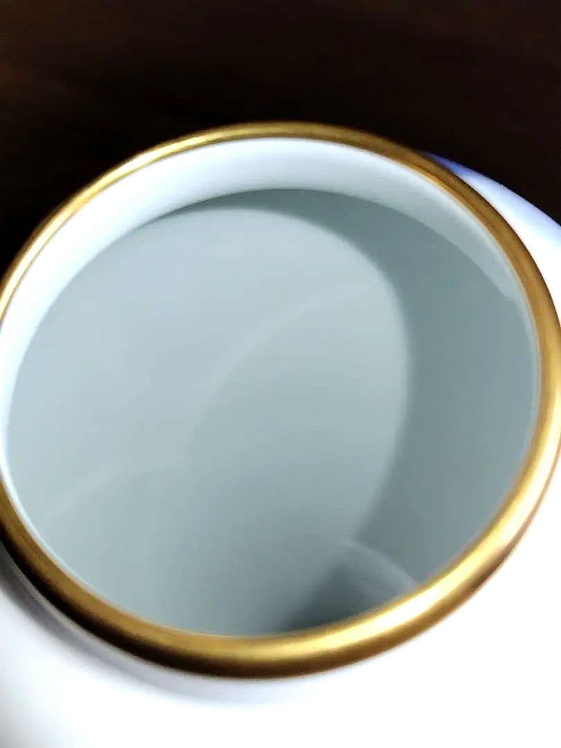 大倉陶園 金彩 ブルーローズ 317mm 花器