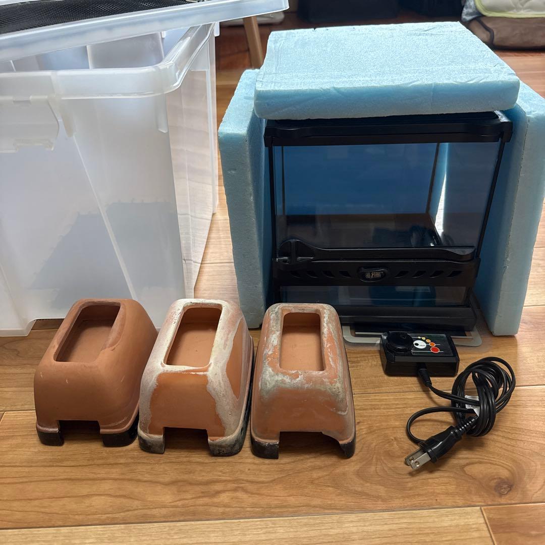 GEX EXOTERRA グラステラリウム ナノキューブ レオパ飼育セット