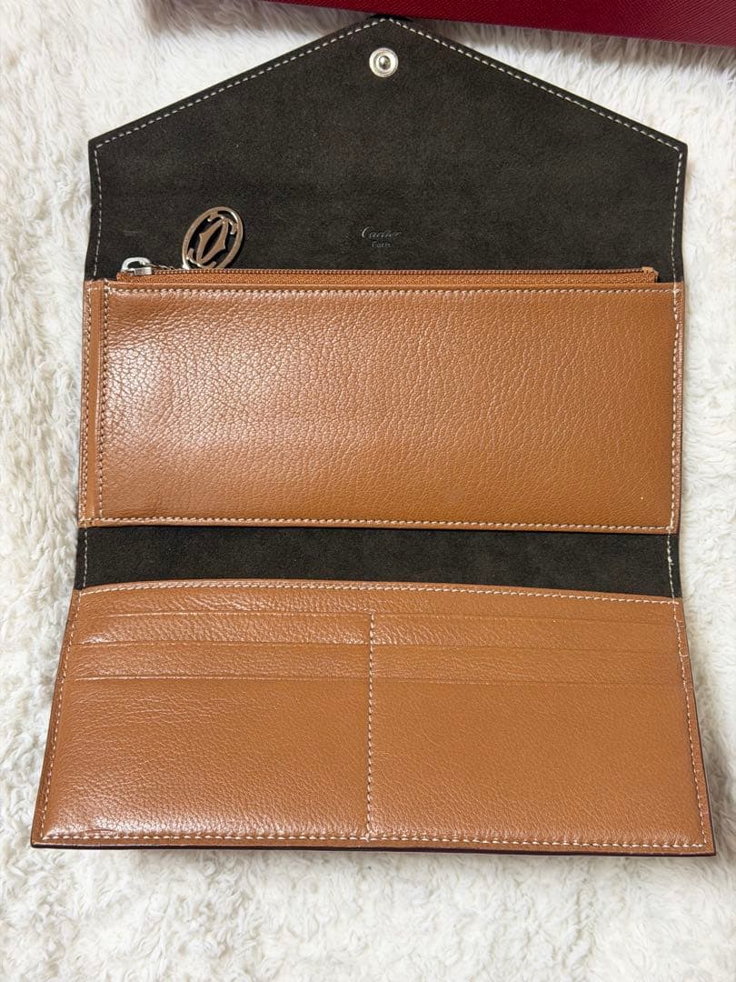 『なみあみ』カルティエ 長財布ファスナー付き レター　レ・マスト　レザー