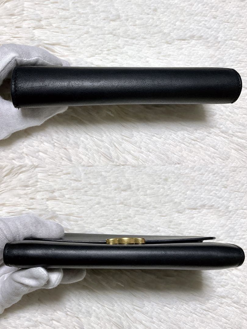 付属品完備♡美品♡CELINE セリーヌ トリオンフ 長財布 ブラック フラップ