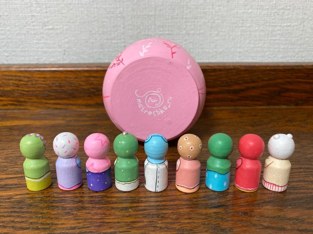 ひな祭りセール♪ロシア雑貨☆アニマルキット9個&Box付 マトリョーシカ