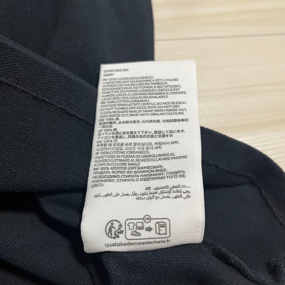 QR確認済　正規品　アミ ワンポイント ハート刺繍ロゴ ポロシャツ 黒