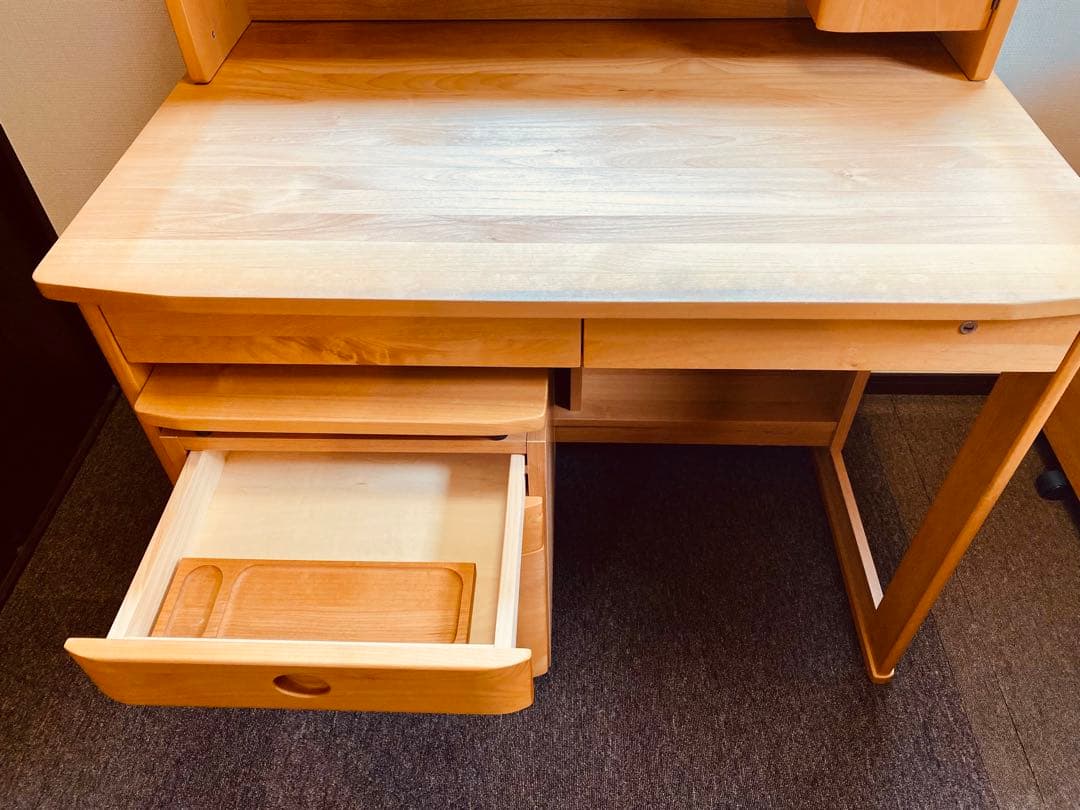 北欧風 天然木 学習机