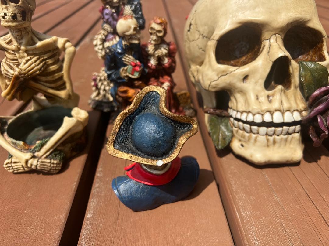 ドクロの置物セット 髑髏 スカル 小物入れ 小物置き 灰皿 インテリア オブジェ
