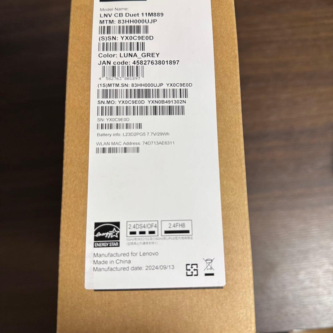 Chromebook本体 Lenovo Chromebook Duet 11 LUNA_GRAY