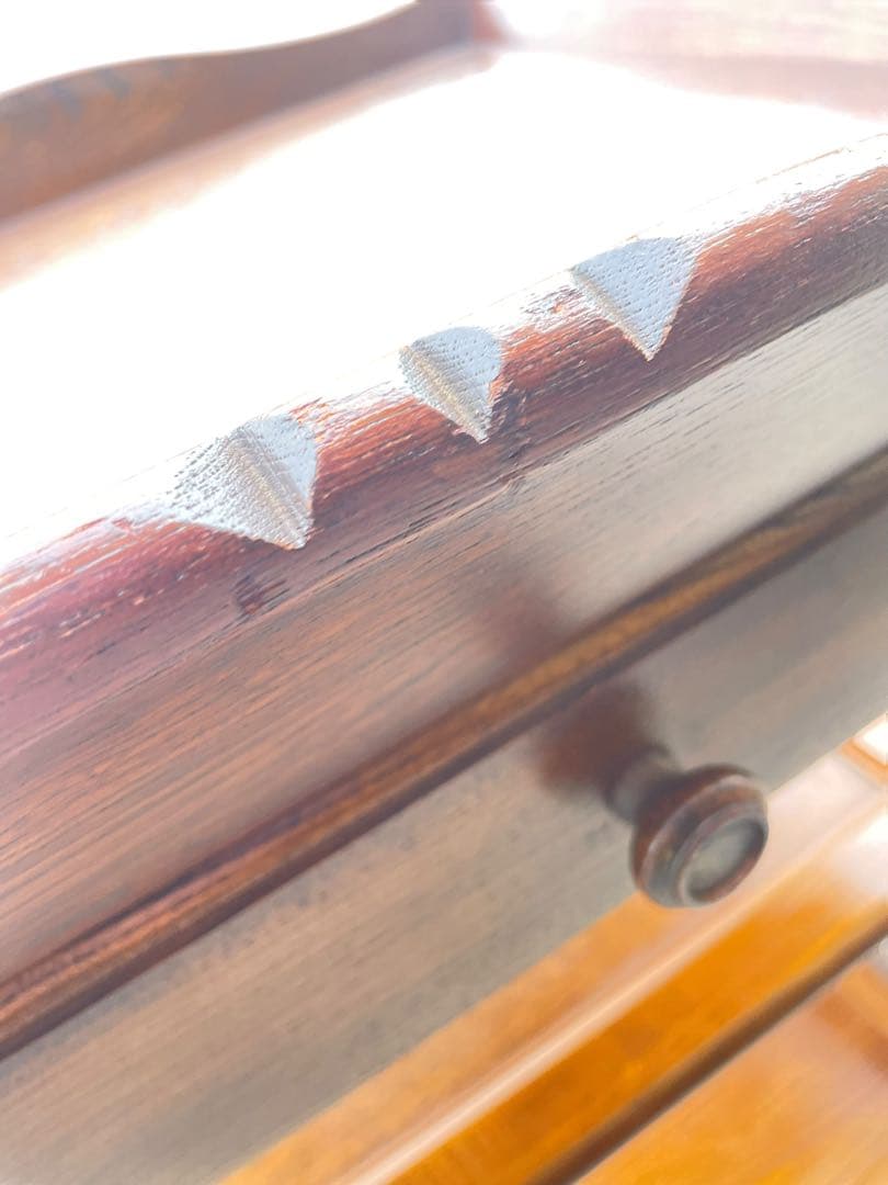 HR603 希少デザイン　カリモク家具　キッチンワゴン　サイドワゴン　ラタン