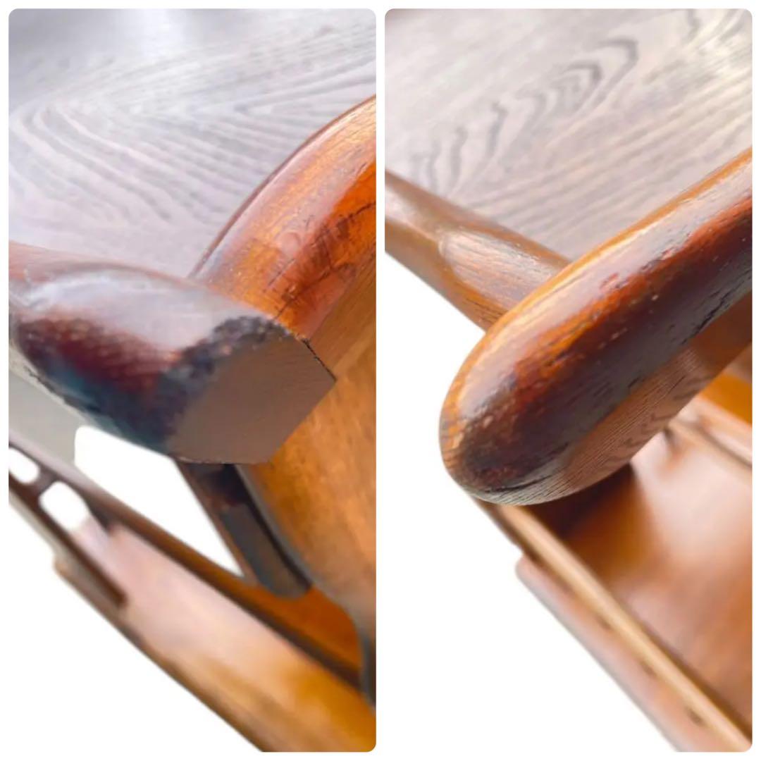 HR603 希少デザイン　カリモク家具　キッチンワゴン　サイドワゴン　ラタン