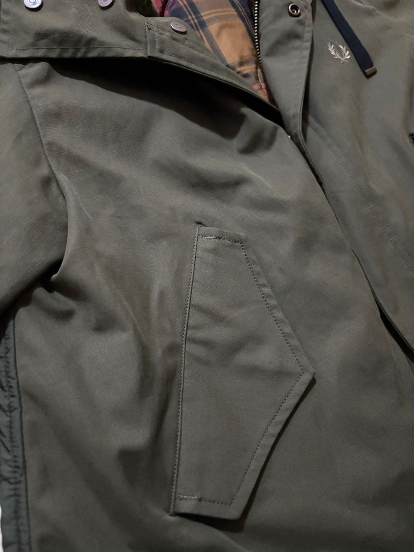 極美品-Fred Perry モッズコート オリーブグリーン