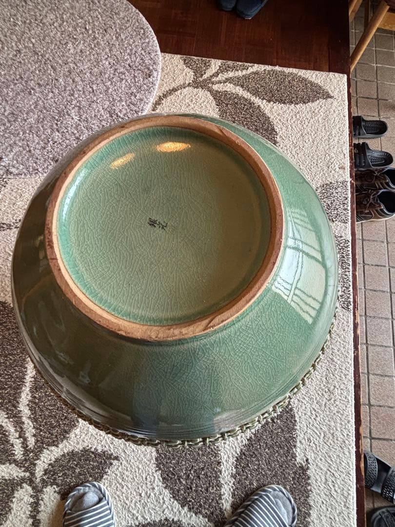 高麗青磁　花瓶　置き飾りアンティーク