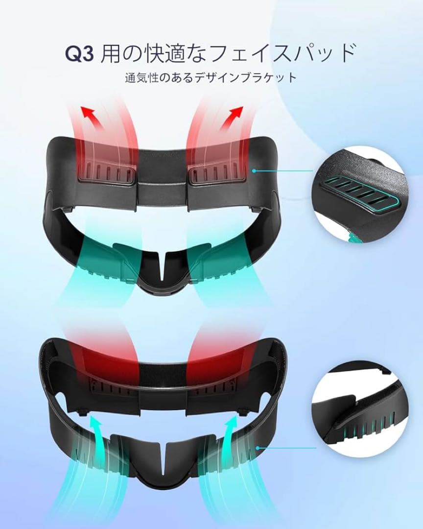 フェイスパッド Quest 3用 フェイシャルインターフェイス