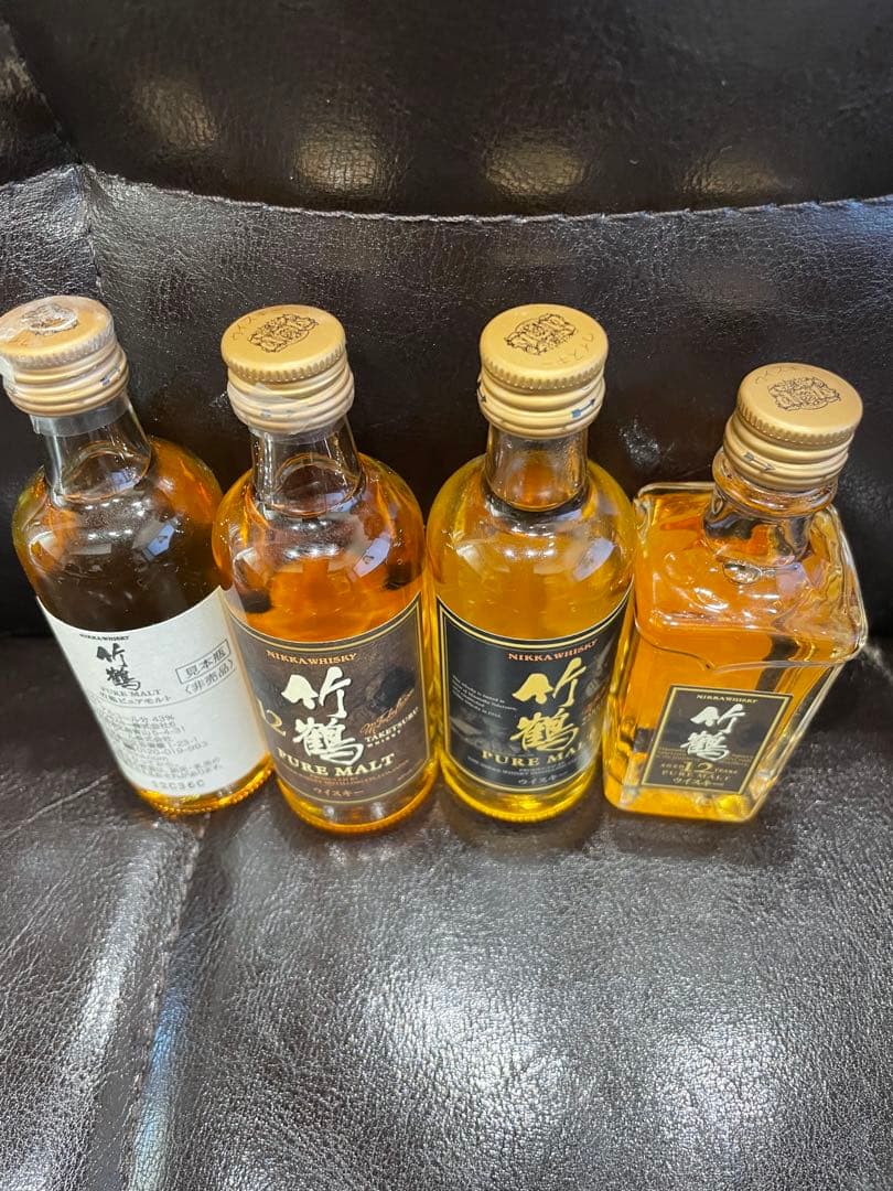 ニッカウヰスキー 竹鶴 ラベル違い　ミニ　ミニチュアボトル 4種