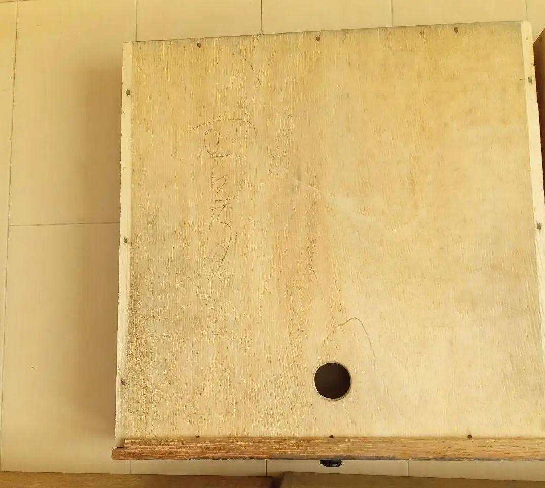 古材　昭和レトロ　書類棚　レターケース　5段