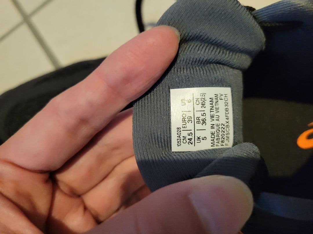 ASICS バレーボールシューズ 24.5cm 黒/オレンジ