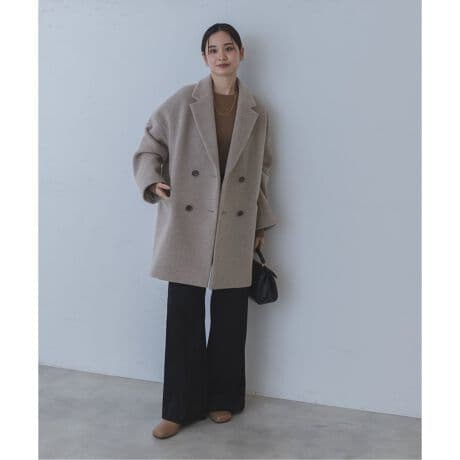 NOBLE　MTRオーバーPコート36　ベージュ