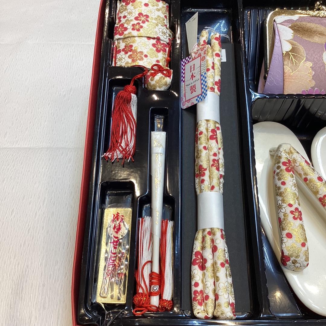 七五三 結び帯 箱せこセット 草履バッグ 大サイズ ７歳用 新品 g7307