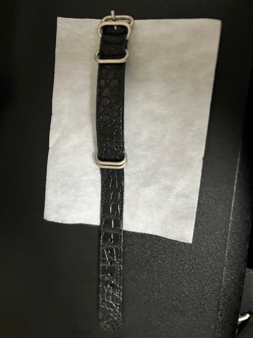 値下げ！THE SOLE クロコダイル NATOベルト 20mm 黒