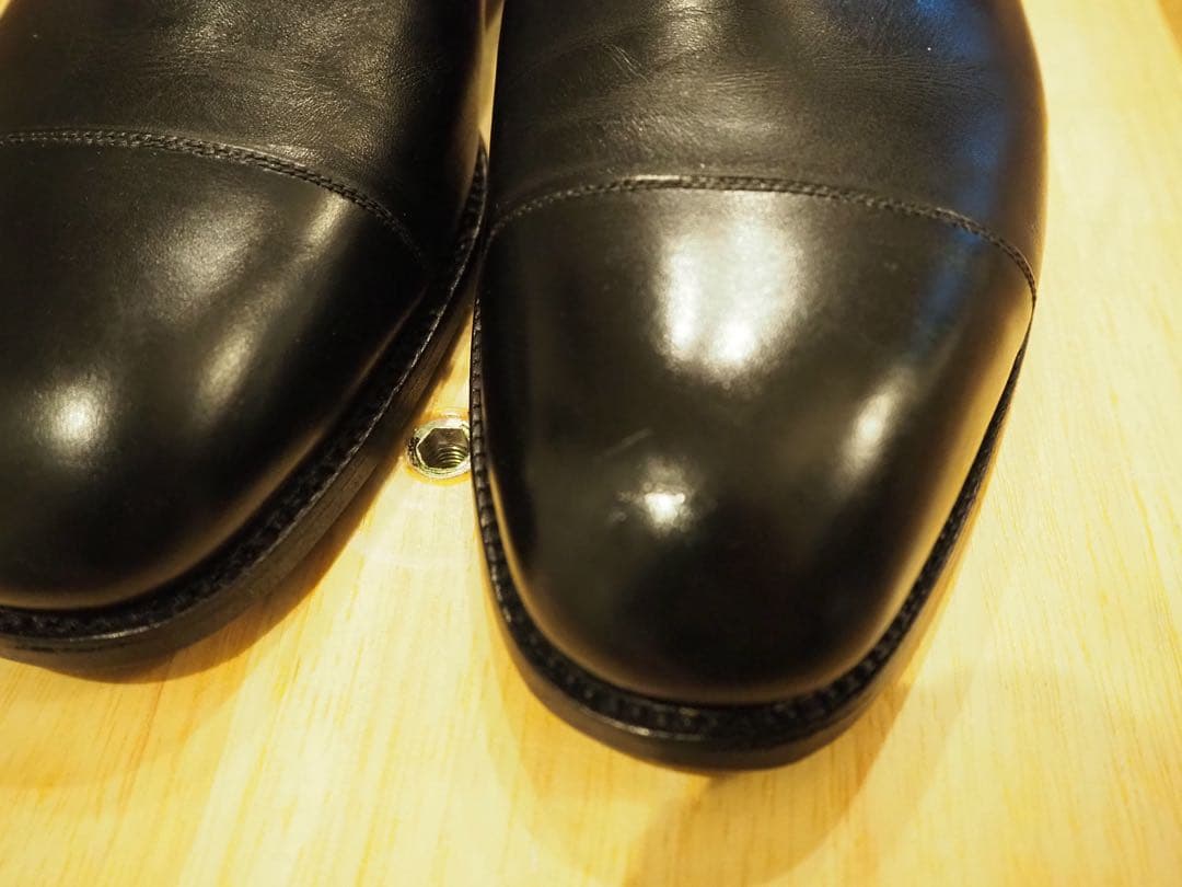 【美品】JM.WESTON 300 ブラック ストレートチップ 8/ 8.5