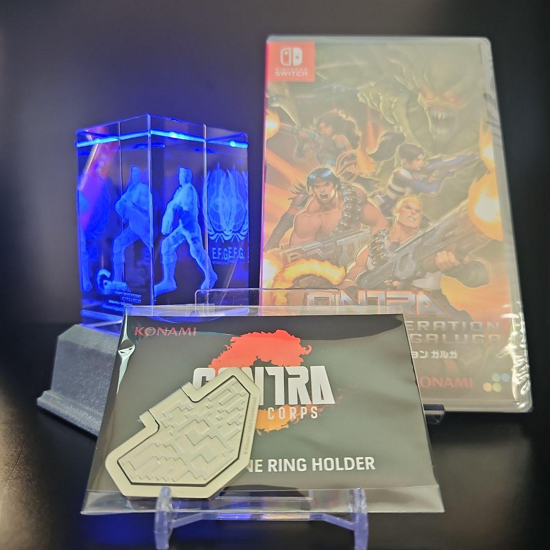 【新品】魂斗羅 オペレーション ガルガ & 3Dクリスタル&スマホリングホルダー