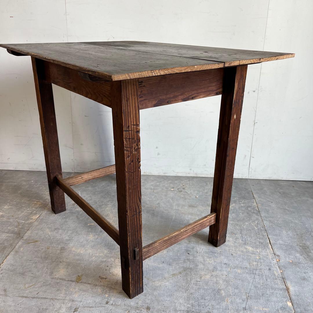 アンティーク 平机 テーブル 展示台 無垢材 レトロ z650