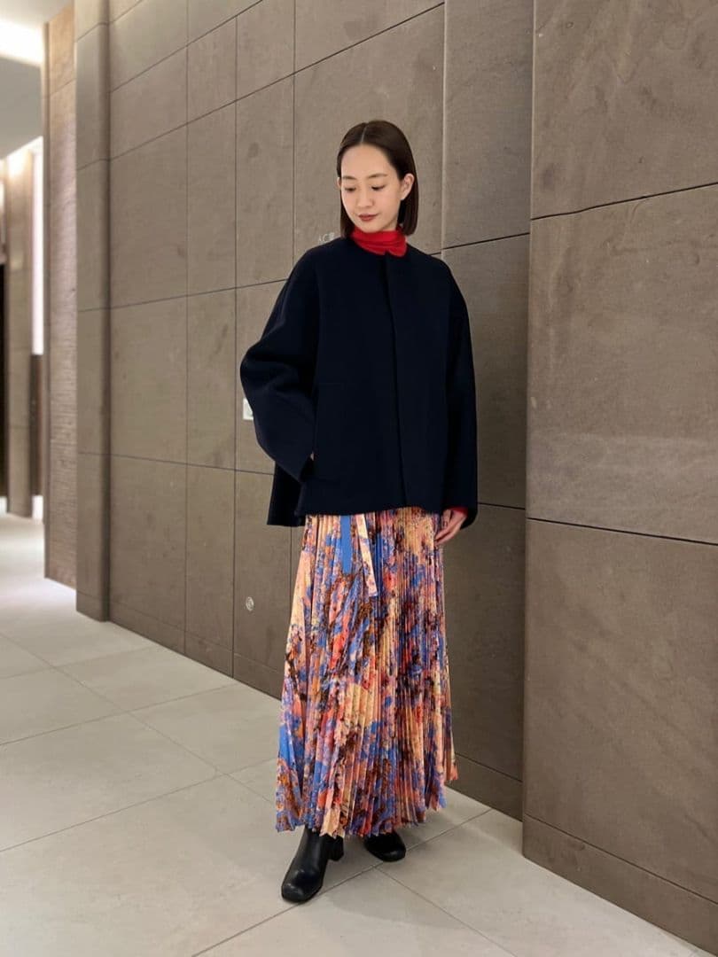 新品 24AW ウールダブルフェイス マントコート