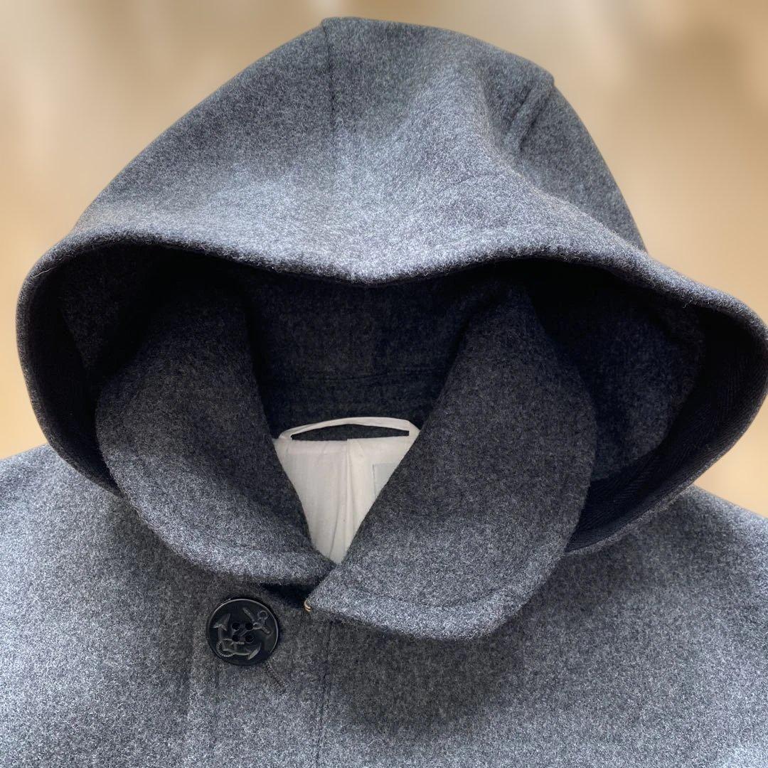 オーシバル　美品　ピーコート　ダークグレー フード付き(取り外し可能) サイズ4