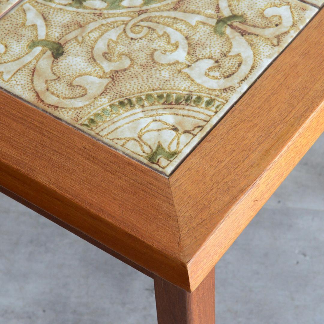 Ran　デンマーク タイルトップ チーク サイドテーブル 北欧家具