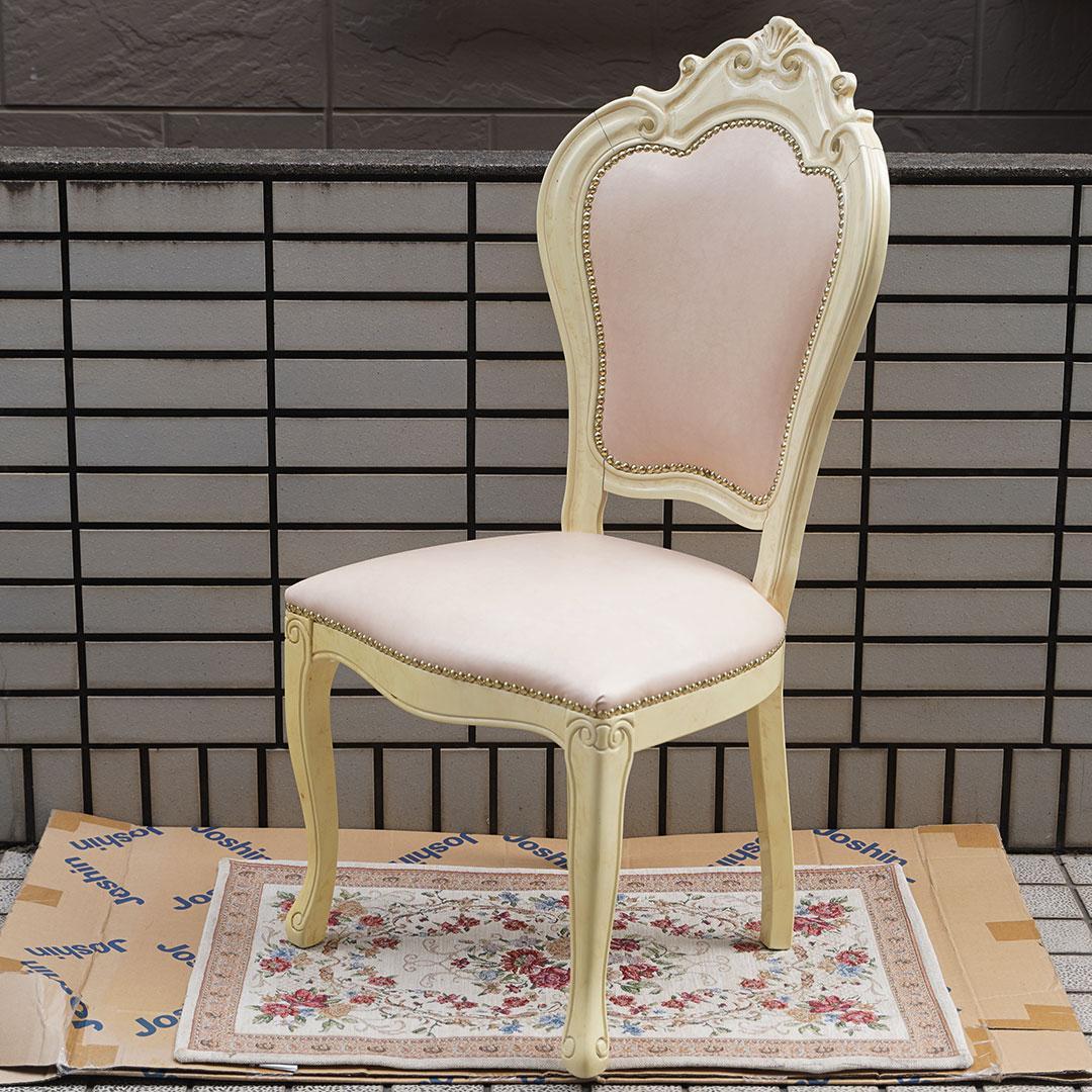 引き取り限定☆サルタレッリヴェルサイユ　ダイニングチェア　合皮レザー　イタリア3