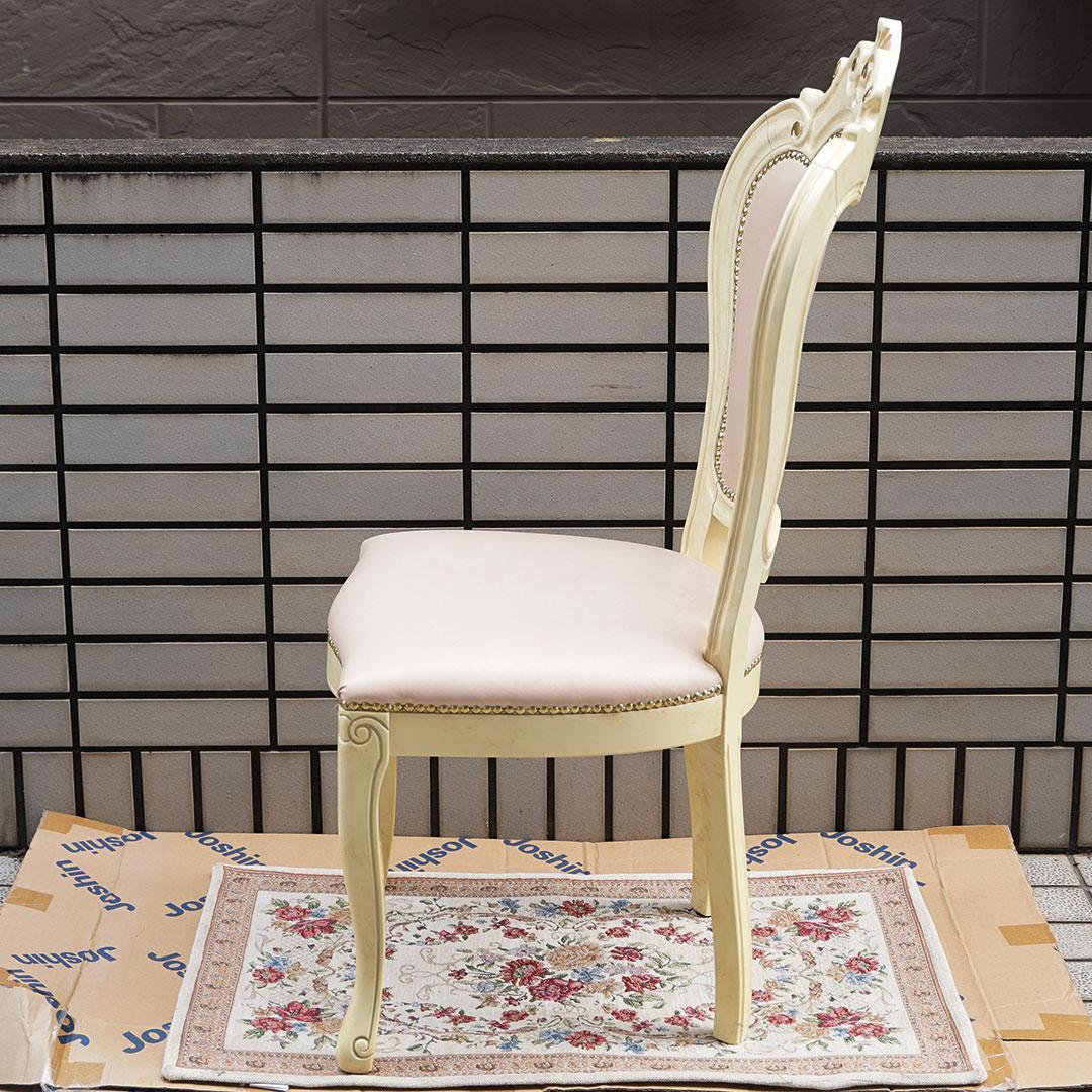 引き取り限定☆サルタレッリヴェルサイユ　ダイニングチェア　合皮レザー　イタリア3