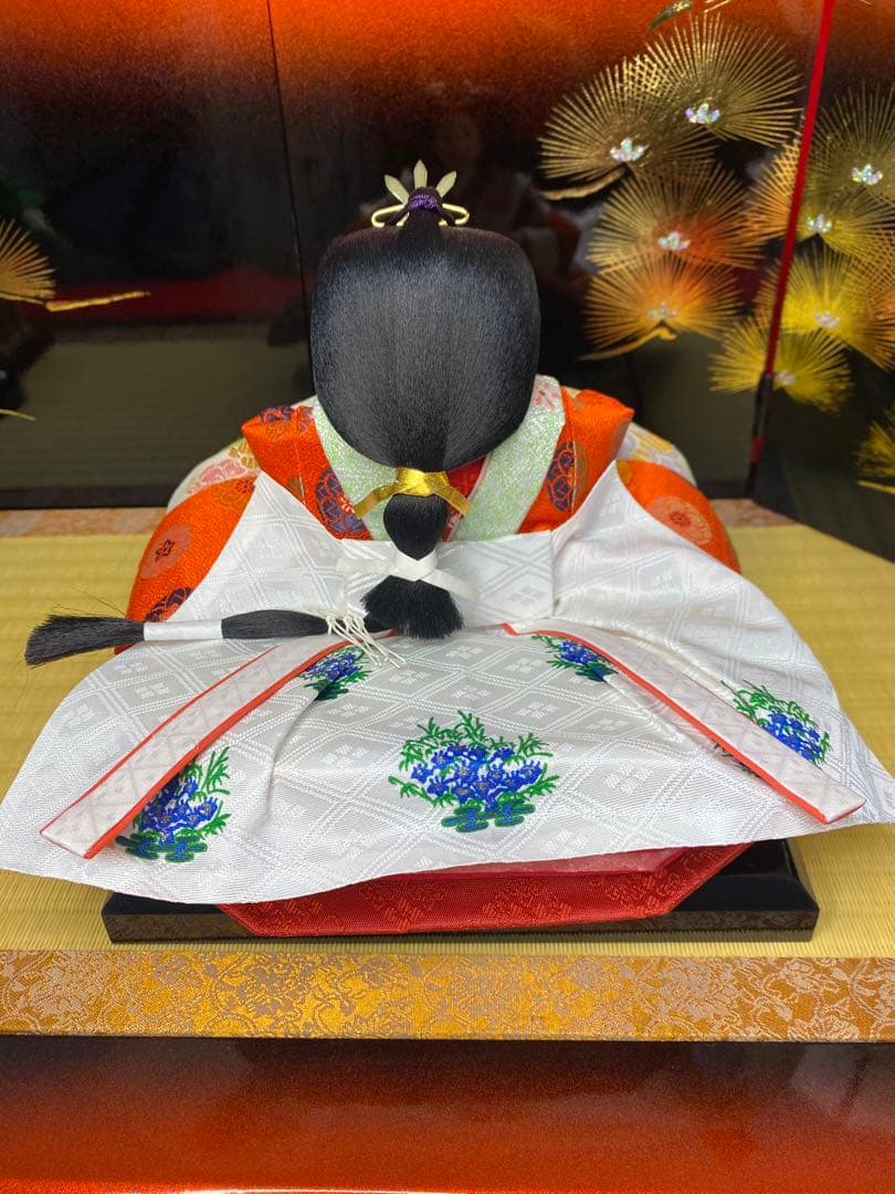 アウトレット商品・東京久月　雛人形親王平飾り・間口約６５×奥行約３５×高約３１㎝