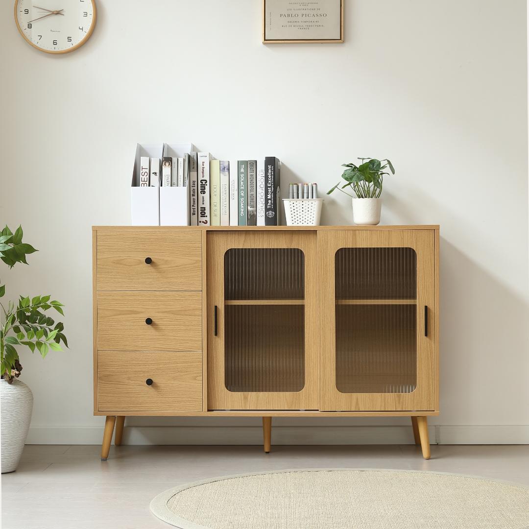 超人気✨！キャビネット サイドボード 食器棚リビングボードタンス　NATURAL