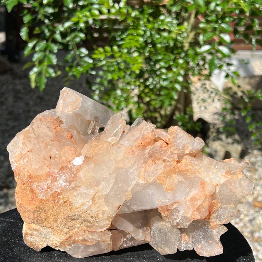 ✳️極稀品✨タンジェリンパワーと高透明度✨極上透明度 水晶クラスター 天然石 原石