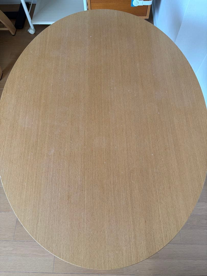 【廃盤／希少品】unico ALBERO カフェテーブル 楕円形テーブル