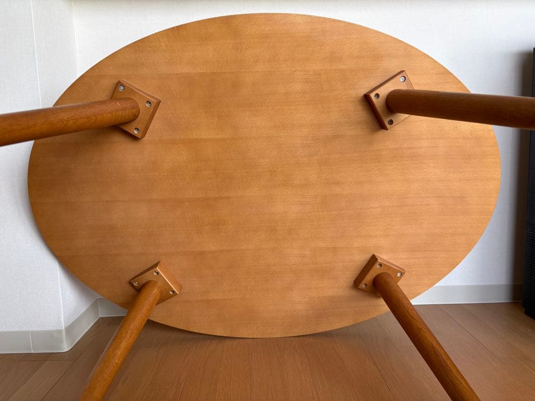 【廃盤／希少品】unico ALBERO カフェテーブル 楕円形テーブル