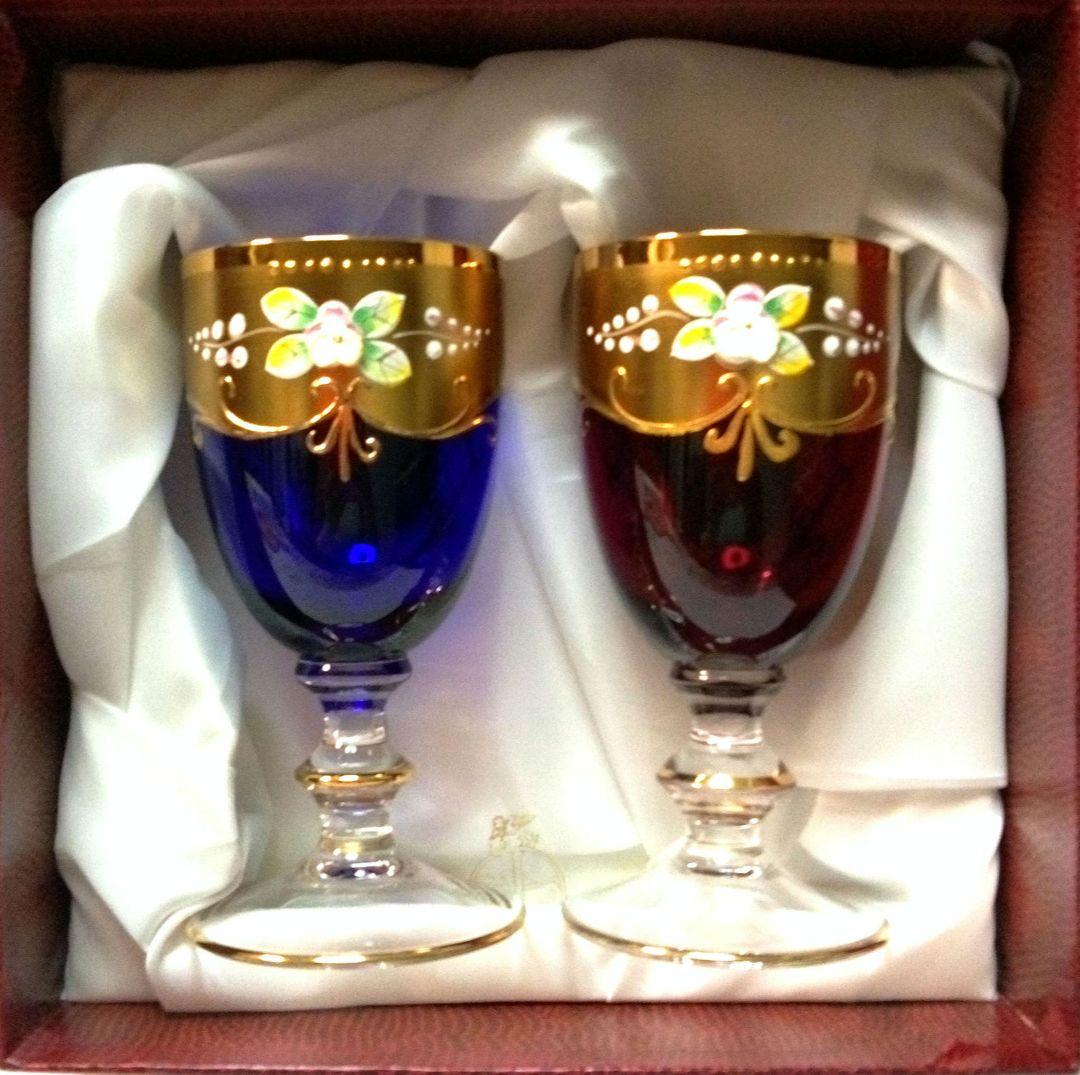 【 未使用・美品 】ラグーナムラノ ベネチアングラス 24金 金彩 ペアグラス