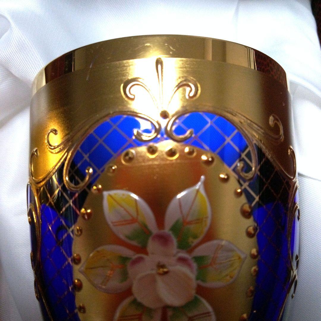 【 未使用・美品 】ラグーナムラノ ベネチアングラス 24金 金彩 ペアグラス