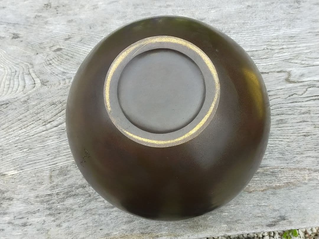 ♥高岡銅器　内免紫峰　銅製　亀之図　花器　花瓶　骨董品