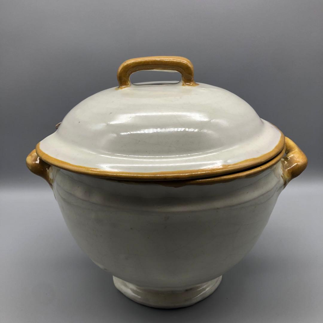 メキシコプエブラタラベラ焼ビンテージ陶器伝統工芸バード鳥蓋付きチューリンポット