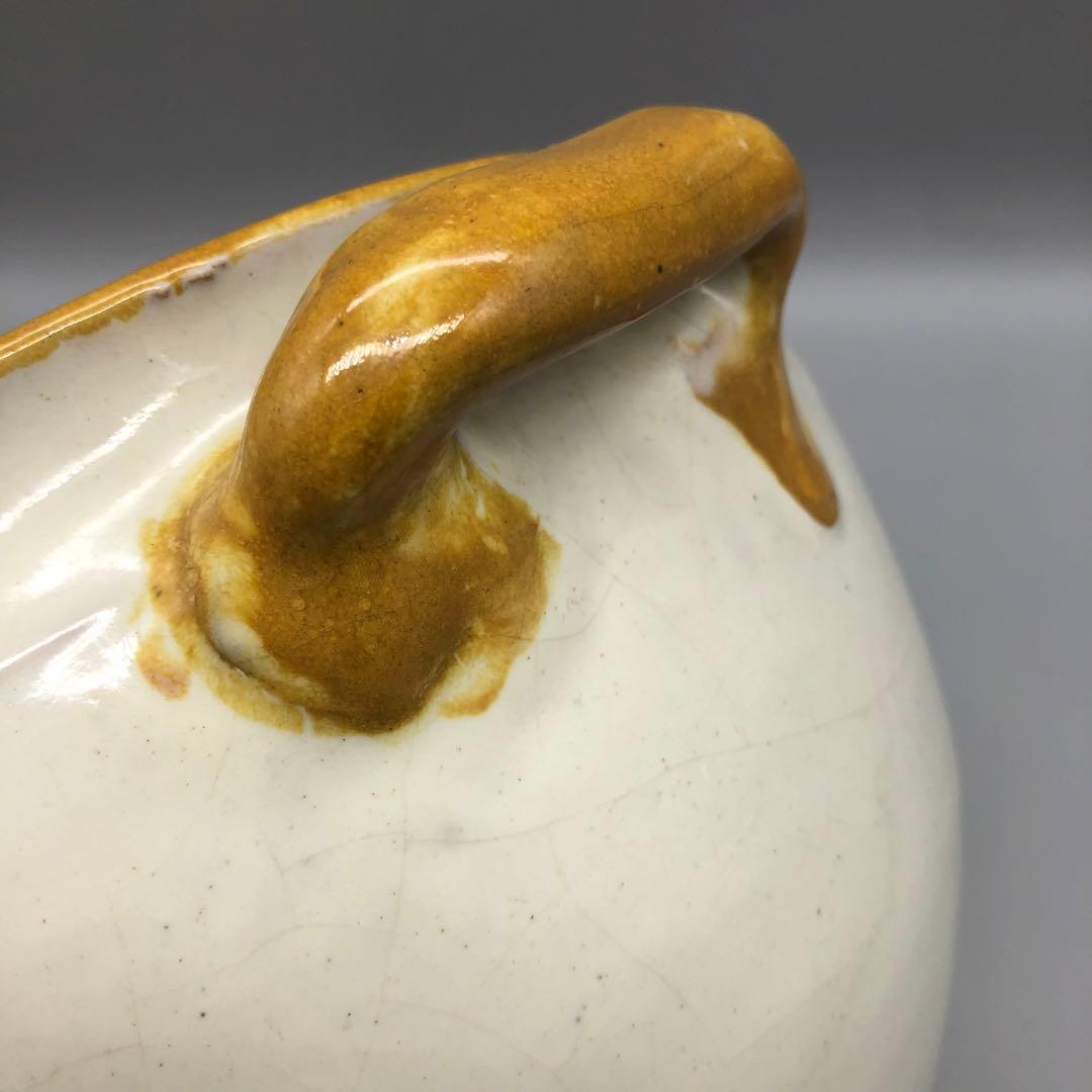 メキシコプエブラタラベラ焼ビンテージ陶器伝統工芸バード鳥蓋付きチューリンポット